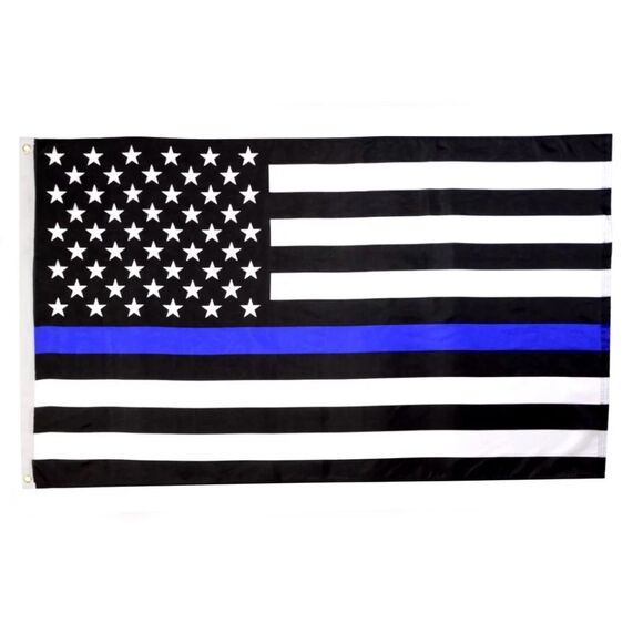 Thin Blue Line American Flag 59”x34” Support Police Law Enforcement Patriotic‎ - Picture 1 of 4